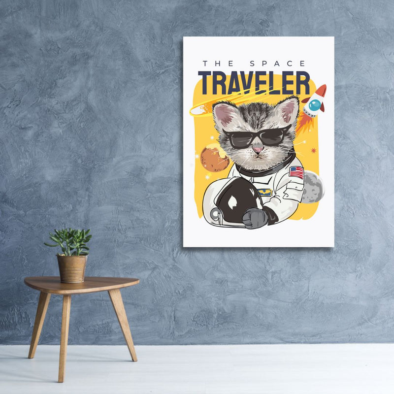 The Space Traveler Cat Art