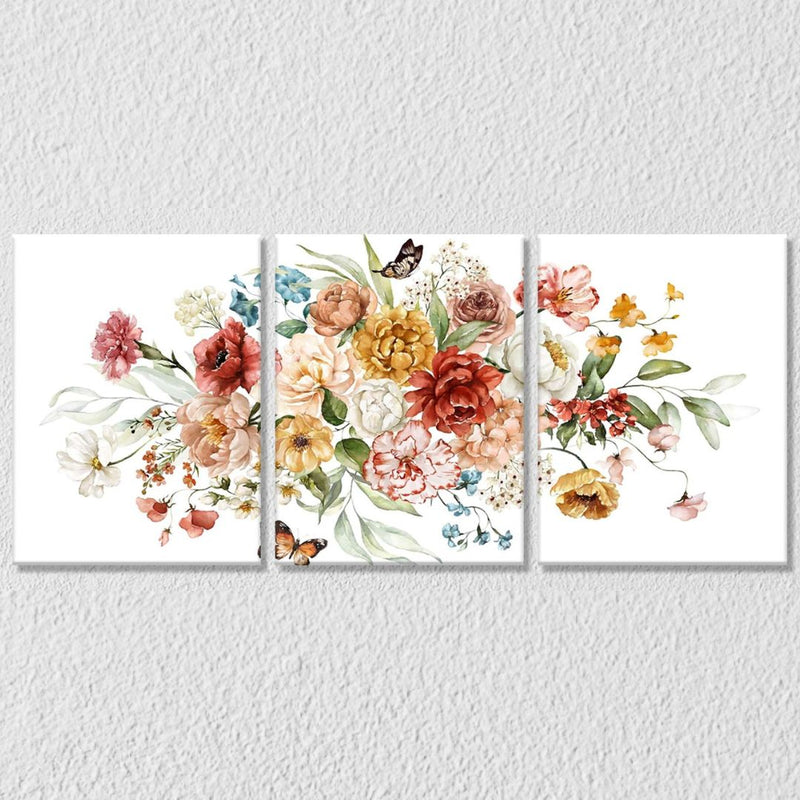 Bunch of flowers Set of 3