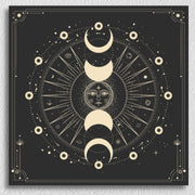 Black Beige Moon Phases