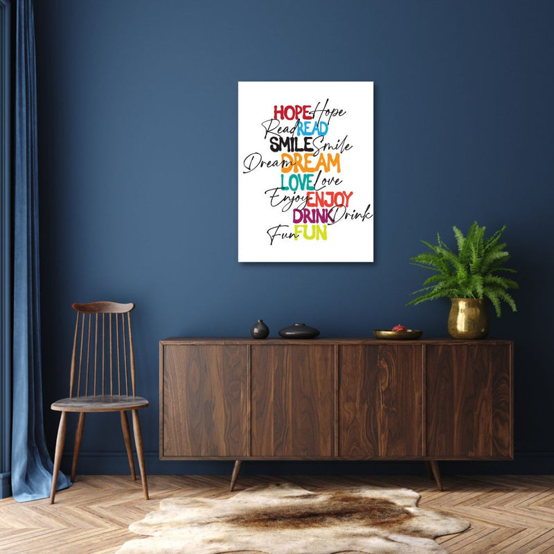 Colourful Inspirational Quote Wall Art
