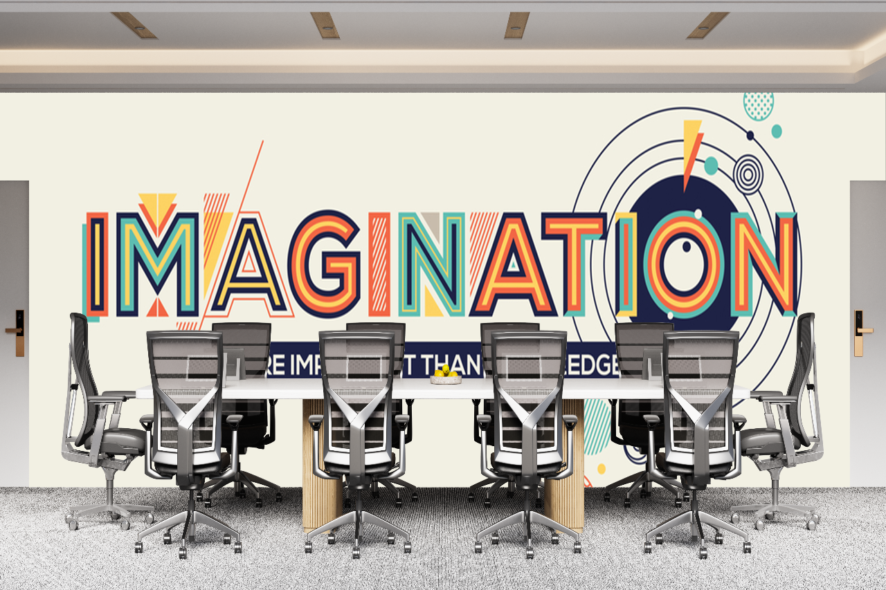 Multicolour Imagination Typography Wallpaper