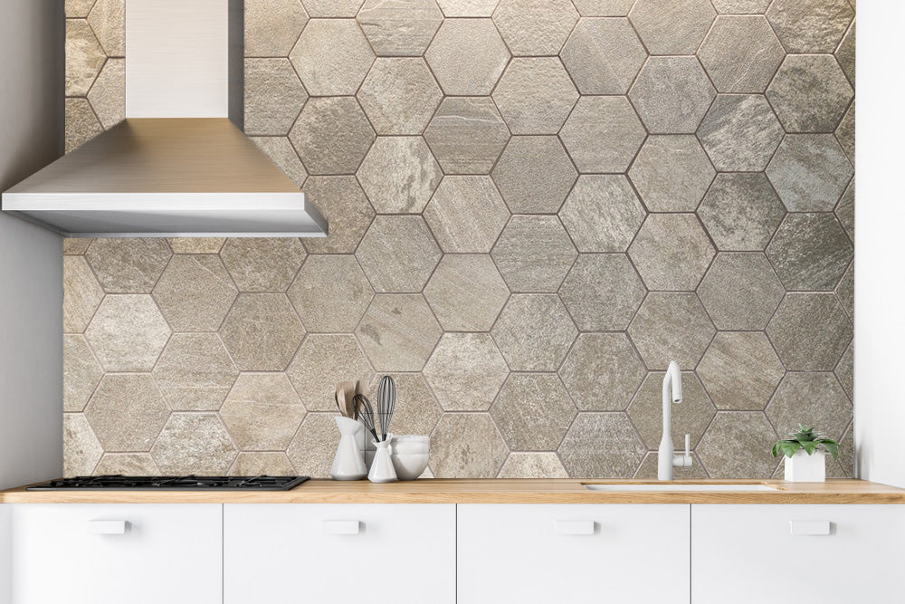 Beautiful Kitchen Tiles Pattern Customised Wallpaper