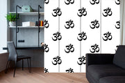 Om Sanskrit Work Art Self Adhesive Sticker For Wardrobe