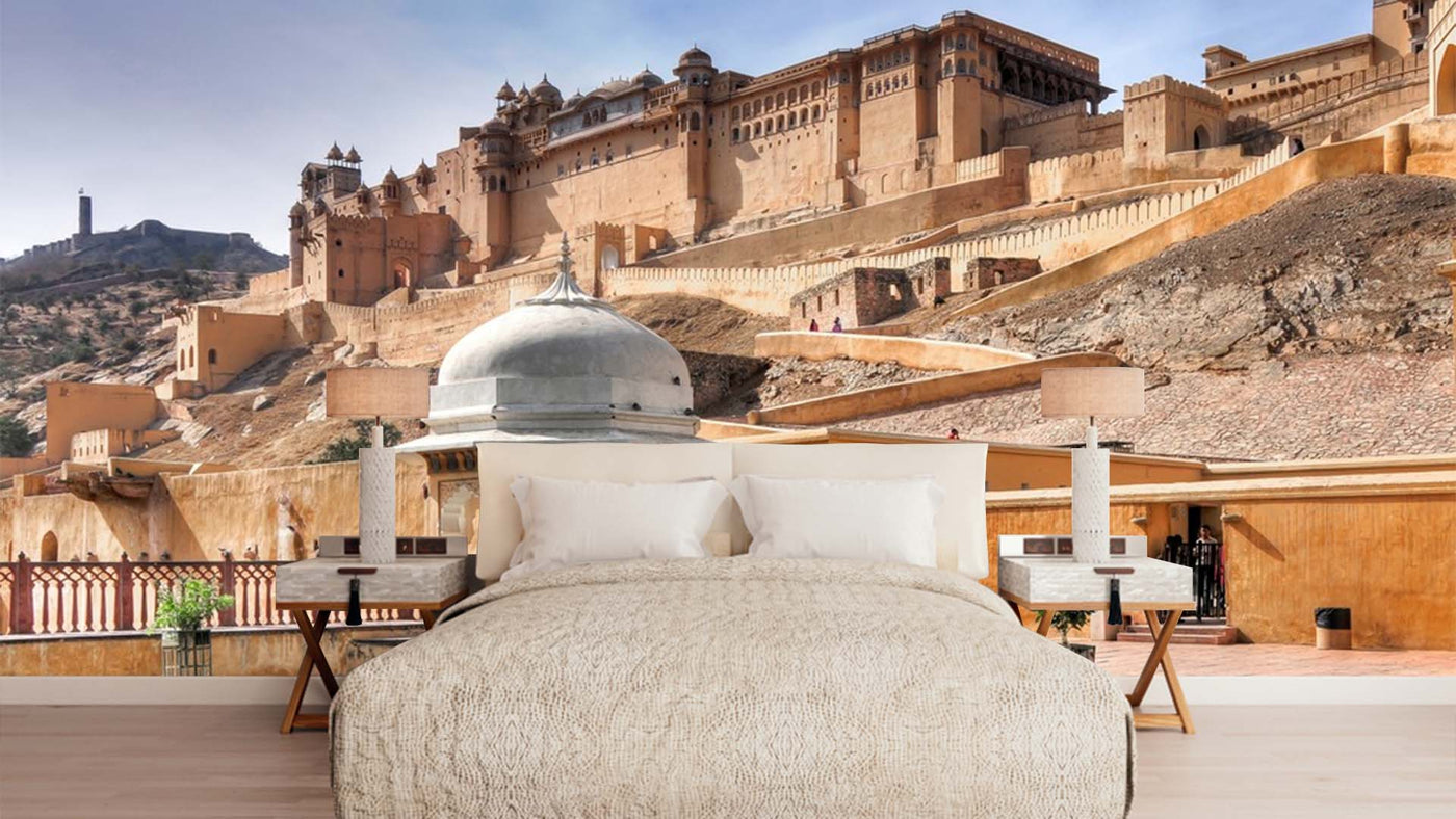 Amber Palace Close Up Rajasthan Wallpaper