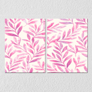 Pink And White Leaf Bunch, Set Of 2
