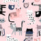 Cats Doodle School Wallpaper