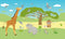 Giraffe Nature Nursery Wallpaper