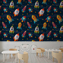 Spaceship Nursery School Wallpaper