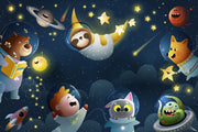 Space Doodle School Wallpaper