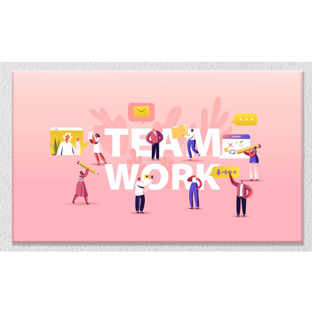 Team work landscape canvas