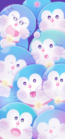 Cute Doremon Anime Self Adhesive Sticker For Refrigerator