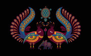 Peacock Art Self Adhesive Sticker For Refrigerator