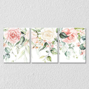 White red rose Set of 3