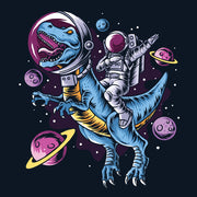 Astronout With Dragon In Space Self Adhesive Sticker For Wardrobe