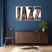 Graphic Music Typography Wall Art, Set Of 3