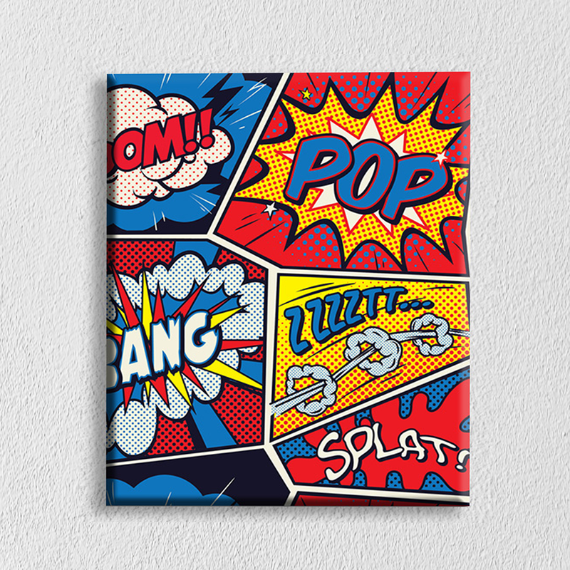 Comic Explosion Pattern Comic Explosion Pattern Canvas – Myindianthings