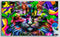 Colourful Angry Cat
