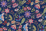 Flowers With Leaves Self Adhesive Sticker For Cabinet