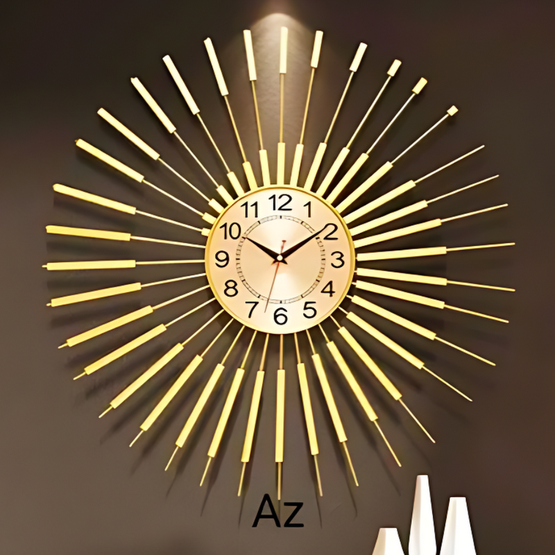 Golden Stick Wall Clock – Myindianthings