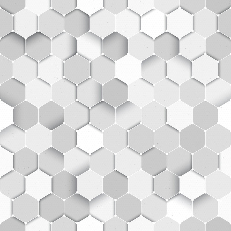White Hexagonal 3D Art Self Adhesive Sticker For Table