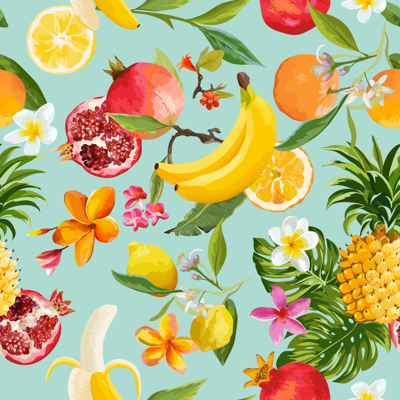 Banana Mix Fruit Art Self Adhesive Sticker For Refrigerator