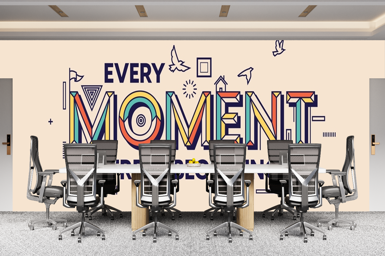 Multicolour Moment Typography Wallpaper