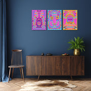 Psychedelic Wall Art, Set Of 3