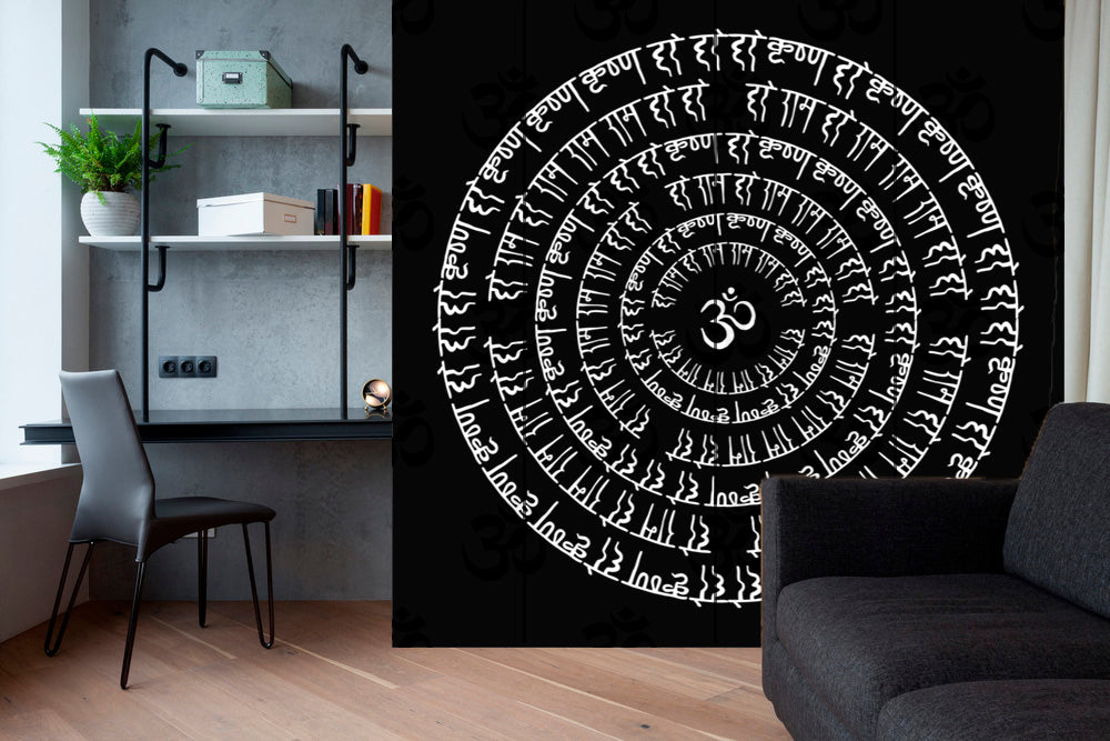 Om Krishna Art Self Adhesive Sticker For Wardrobe
