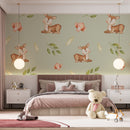 Nursery Neutral Room Deer Animals Kids Wallpaper