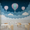 Blue Balloon Nursery Wallpaper