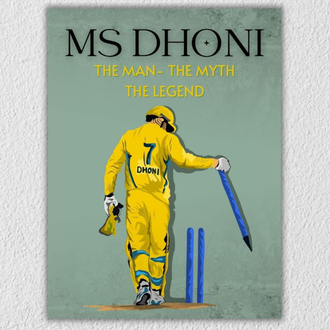 M S Dhoni Wicket Wall Art