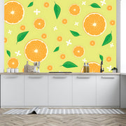 Oranges On Green Customize Wallpaper