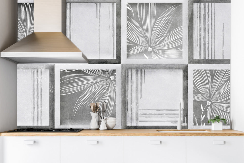 Beautiful Kitchen Tiles Pattern Customised Wallpaper