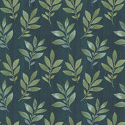 Blue Green Leafs Design Self Adhesive Sticker For Cabinet