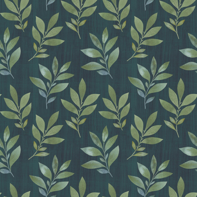 Blue Green Leafs Design Self Adhesive Sticker For Cabinet