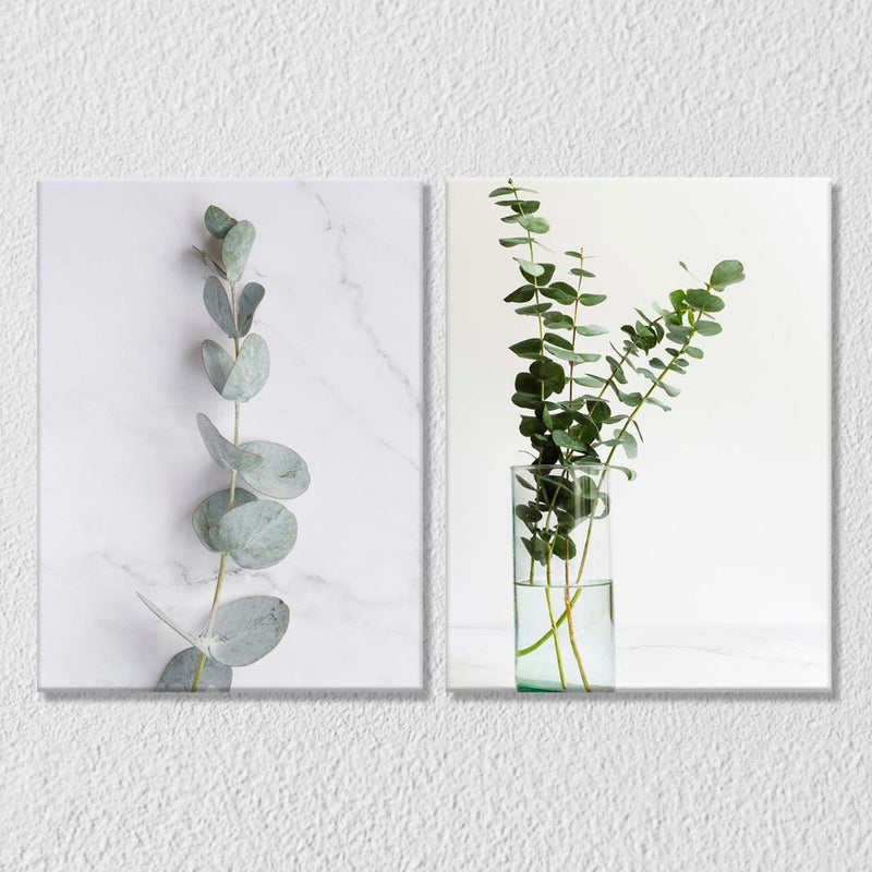 Leaves in glass Set of 2