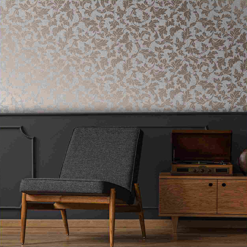 Milan Non Woven Rose Gold Floral Wallpaper