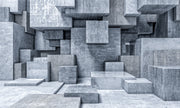 3D Rock Blocks Customize Wallpaper