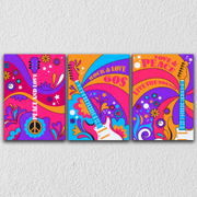 Psychedelic Wall Art, Set Of 3