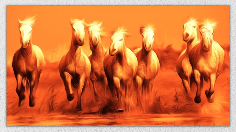 7 Horses Landscape Wall Art 19