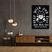 Stay Wild Skeleton Art