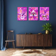 Psychedelic Wall Art, Set Of 3