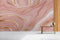 Pink And Golden Marble Effect Wallpaper