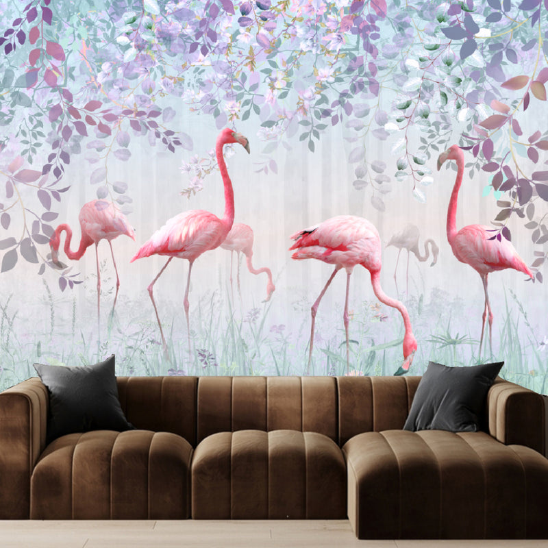 Wallpaper With Cute Pink Flamingo Royalty Free SVG Cliparts Vectors And  Stock Illustration Image 78415347