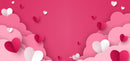 Paper Heart Pink Wallpaper