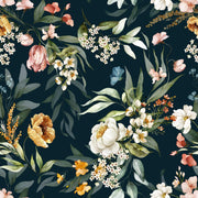 Flowers And Leafs Floral Self Adhesive Sticker For Cabinet