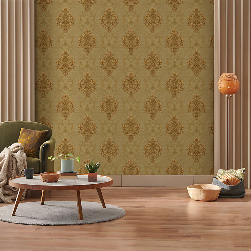 Castle Seamless Damask Wallpaper