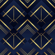 Blue Gold 3D Self Adhesive Sticker For Wardrobe