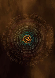 Om Nama Shivay Art Self Adhesive Sticker For Wardrobe