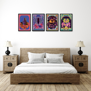 Psychedelic Wall Art, Set Of 4